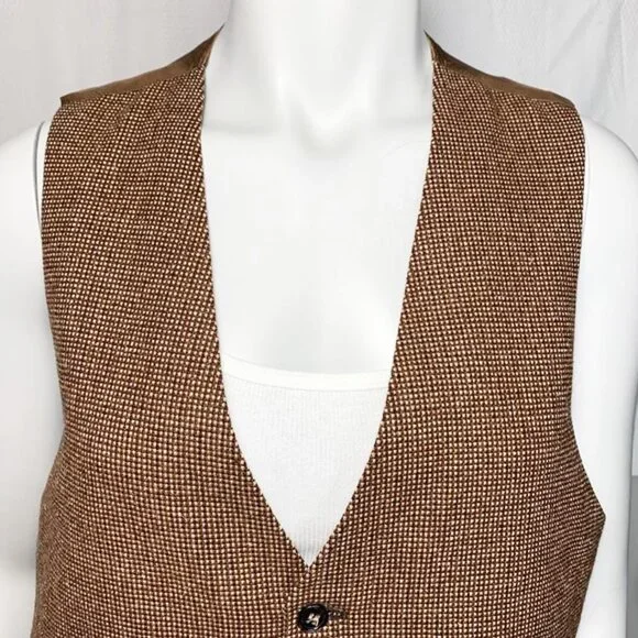 VINTAGE Saks Fifth Avenue Wool Vest - Picture 4 of 7